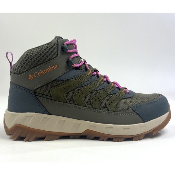 Columbia Strata Trail Mid Womens 10 Green Waterproof Boots Hiking YL8651-397 - Picture 1 of 9